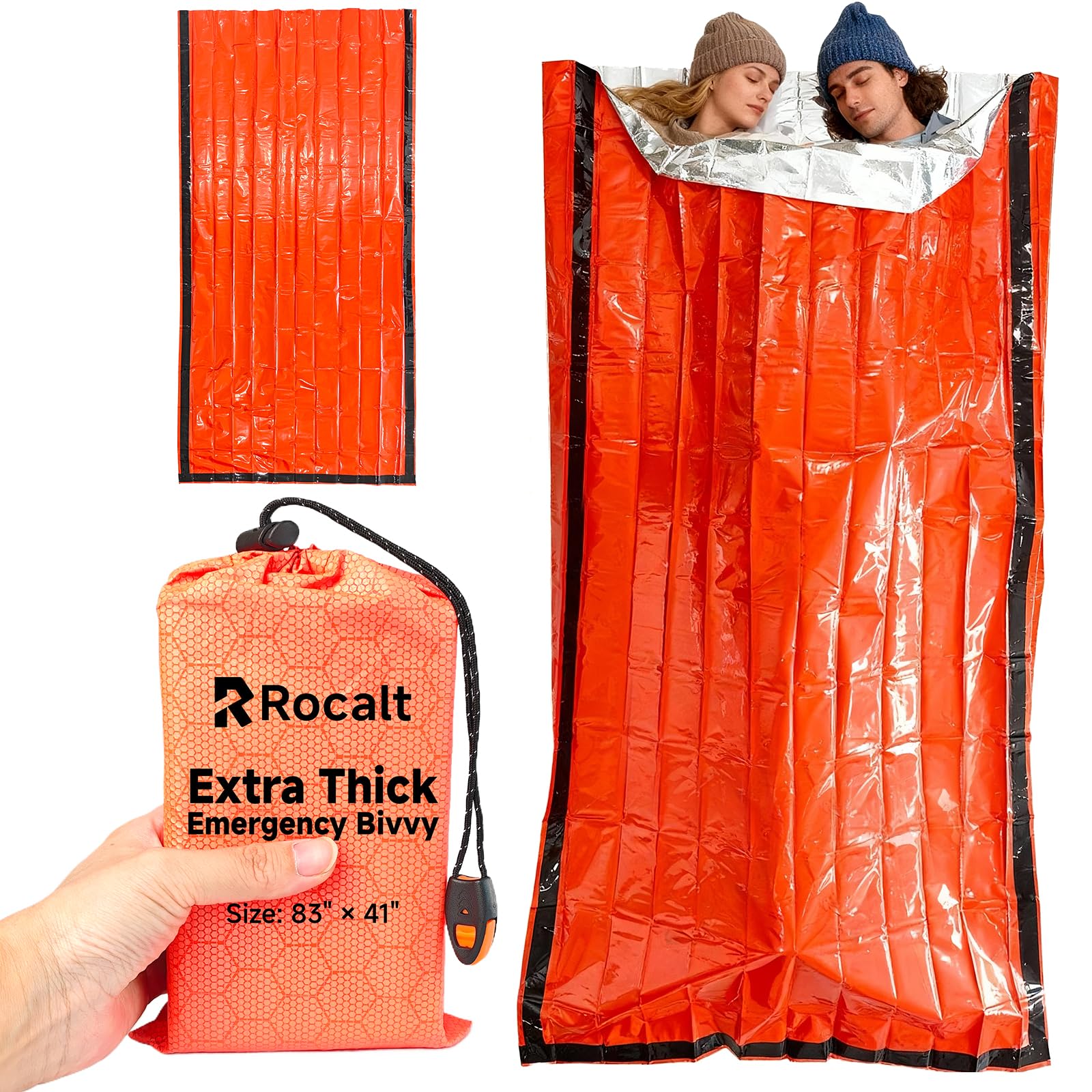 Amazon.co.jp: Rocalt 緊急寝袋 | 超軽量 マイラー サーマル